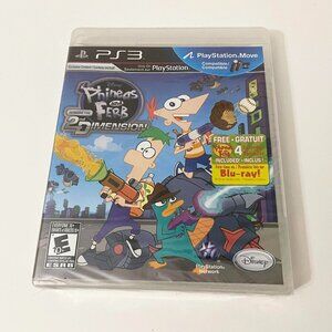Playstation PS3 Phineas and Ferb Across the 2nd Dimension Video Game Disney